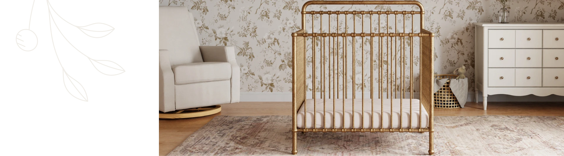 Million dollar baby abigail crib clearance gold