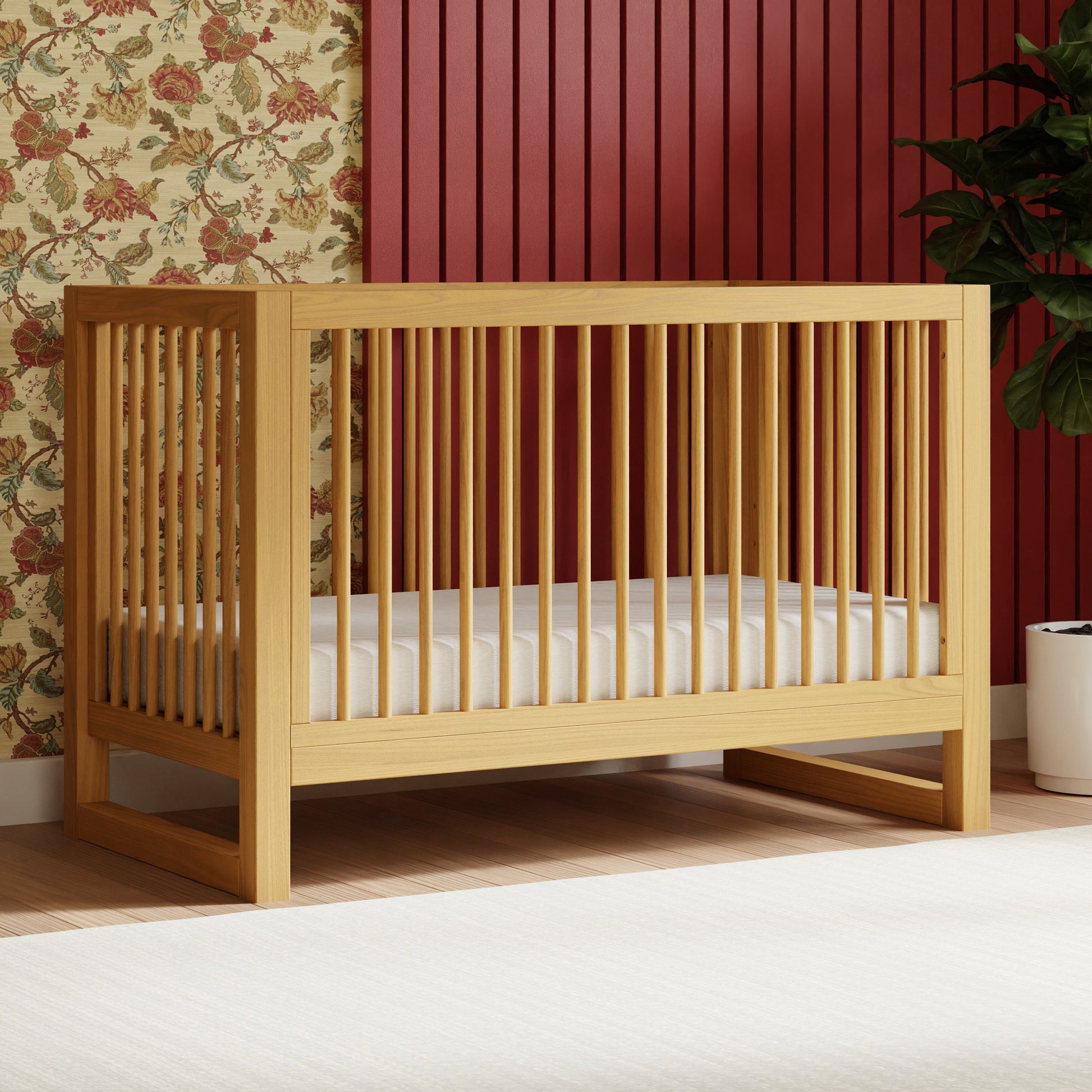 M23301HY,Nantucket 3-in-1 Convertible Crib w/Toddler Bed Conversion Kit in Honey