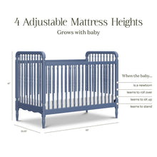 M7101CVB,Namesake,Liberty 3-in-1 Convertible Spindle Crib w/Toddler Bed Conversion Kit in Cove Blue