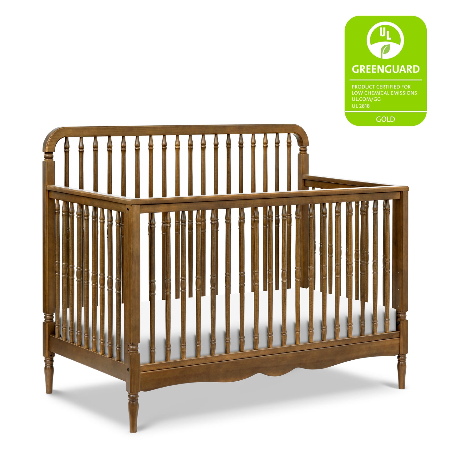 M7141NL,Namesake,Liberty 4-in-1 Convertible Spindle Crib in Natural Walnut