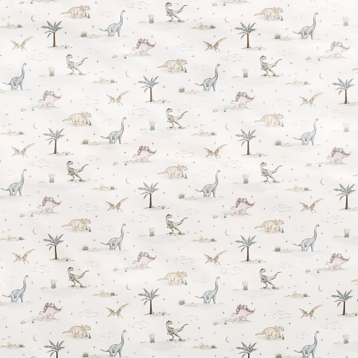 Gooslings Dino Dreams Crib Sheet - Sage