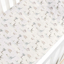 Gooslings Dino Dreams Crib Sheet - Sage
