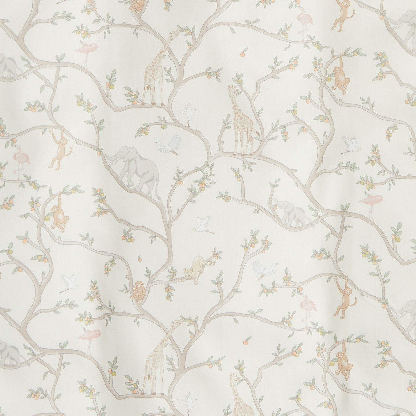 Gooslings Animal Parade Crib Sheet - Ivory