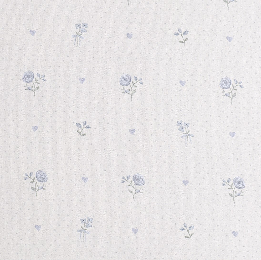 Gooslings Ditsy Floral Crib Sheet - Blue