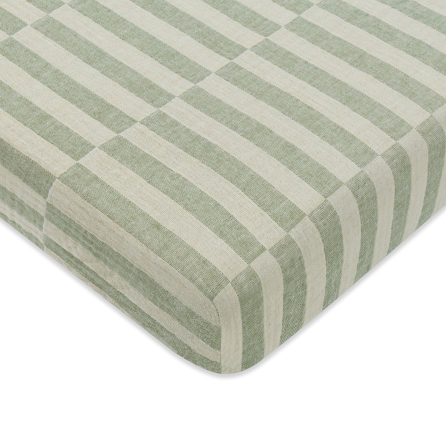 T30536,Babyletto,Moss Stripe Muslin Mini Crib Sheet in GOTS Certified Organic Cotton
