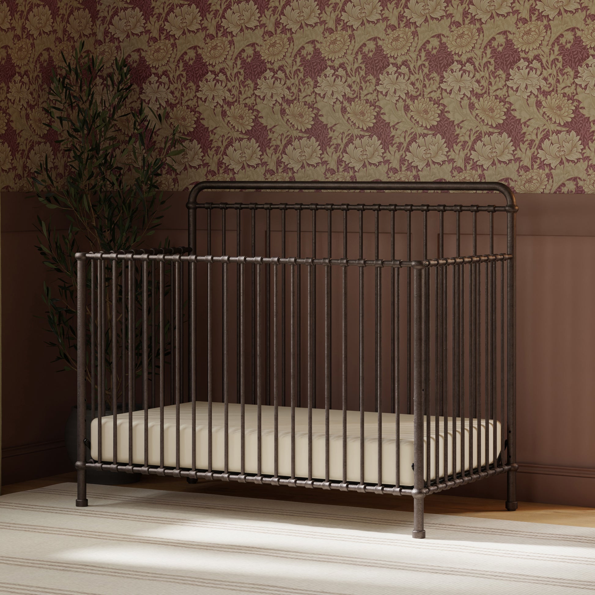 B15301UR,Namesake,Winston 4-in-1 Convertible Crib in Vintage Iron
