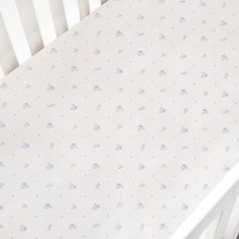 Gooslings Ditsy Floral Crib Sheet - Blue