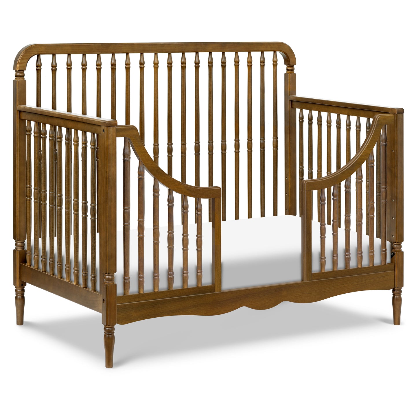 M7141NL,Namesake,Liberty 4-in-1 Convertible Spindle Crib in Natural Walnut