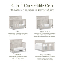 B14501WDF,Monogram by Namesake,Emory Farmhouse 4-in-1 Convertible Crib in White Driftwood