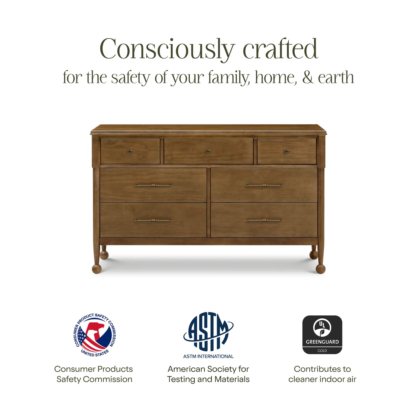 M31416NL,Namesake,Alouette 7-Drawer Assembled Dresser in Natural Walnut