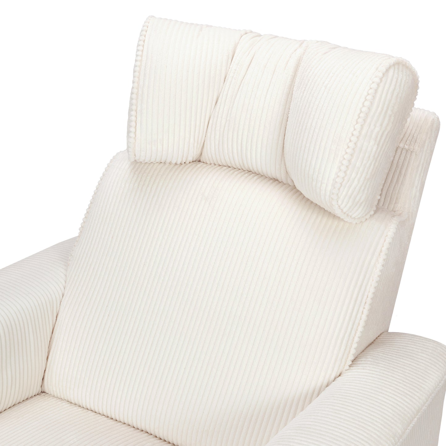 B17183YC,Monogram by Namesake,Willa Deluxe Power Glider Recliner w/Heat&Massage in Ivory Corduroy