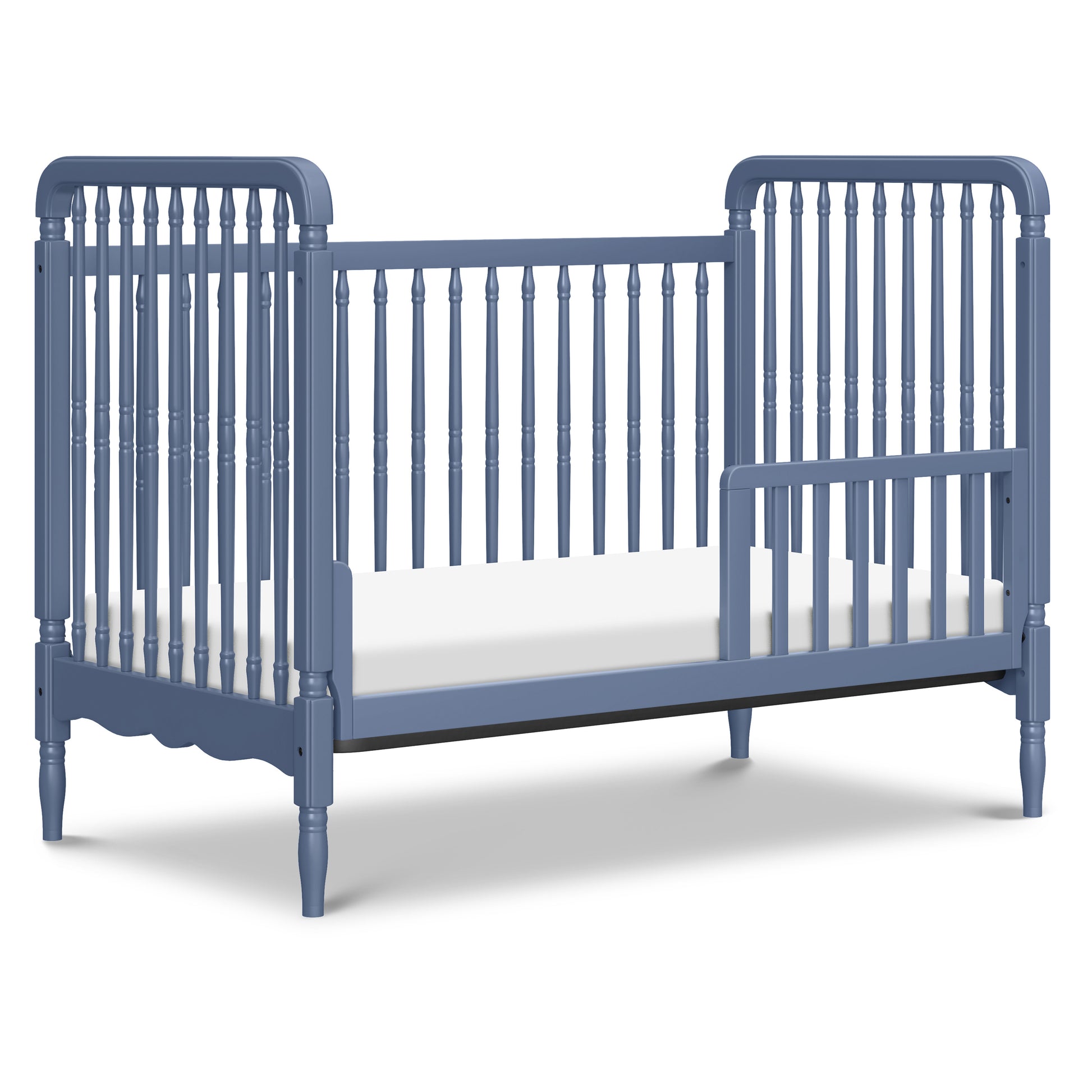 M7101CVB,Namesake,Liberty 3-in-1 Convertible Spindle Crib w/Toddler Bed Conversion Kit in Cove Blue