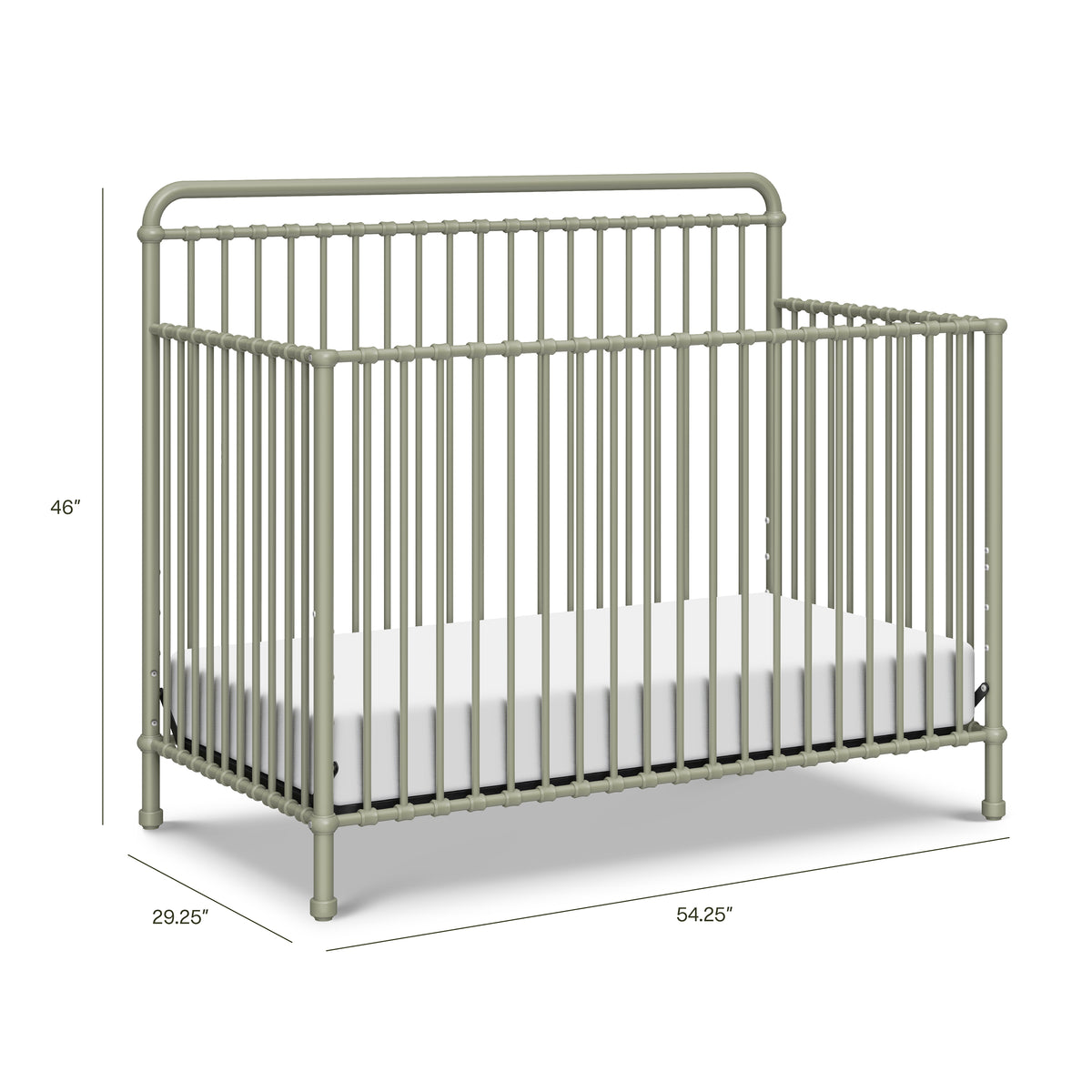 Winston 4-in-1 Convertible Crib - dimensions