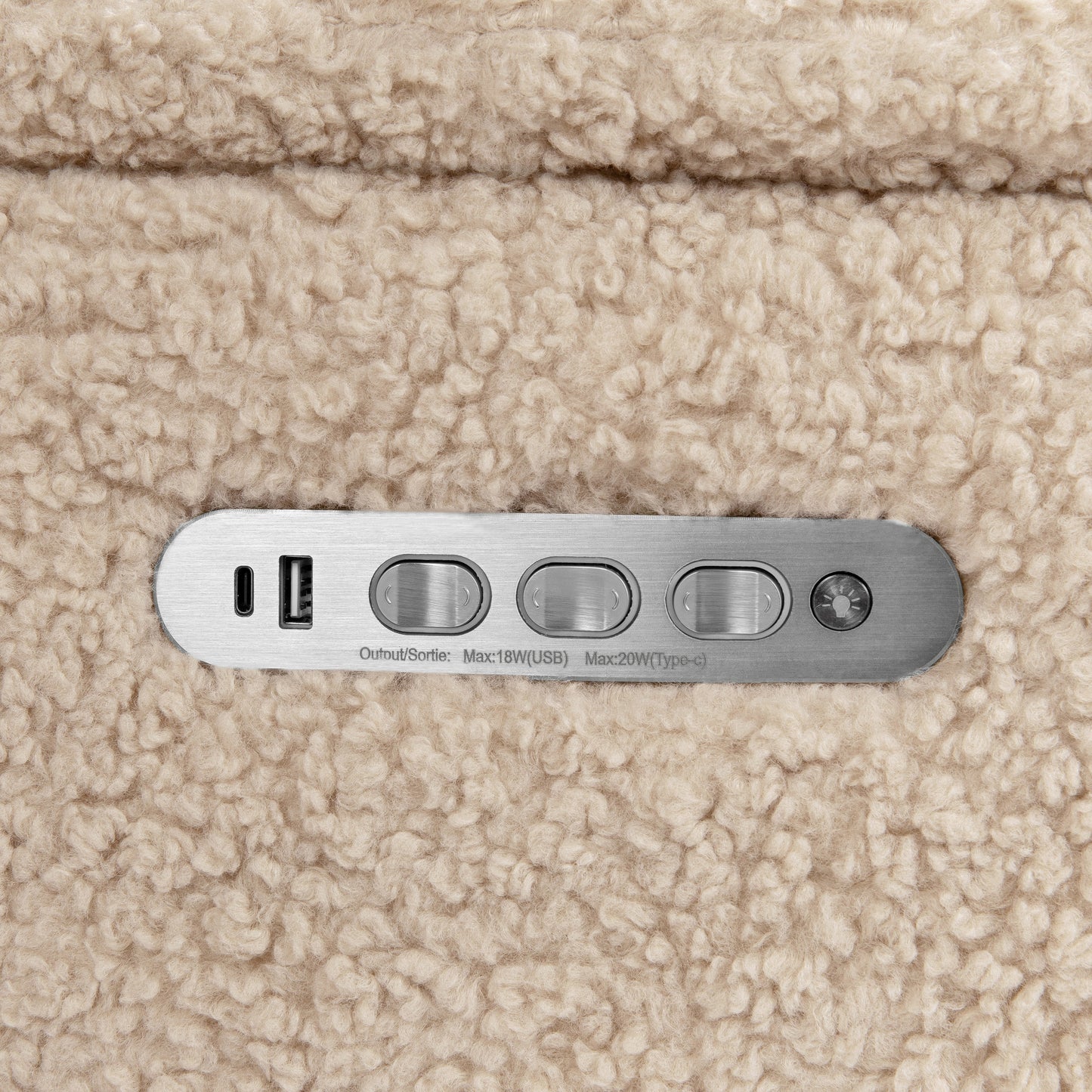 M17182CSG,Namesake,Willa Pro Power Glider Recliner w/ Power Lumbar in Chai Shearling