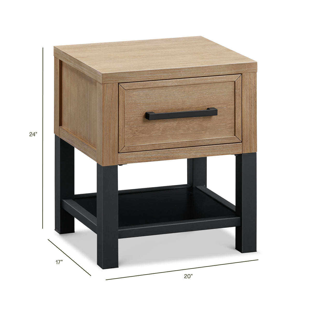 Newbern Assembled Nightstand - dimensions
