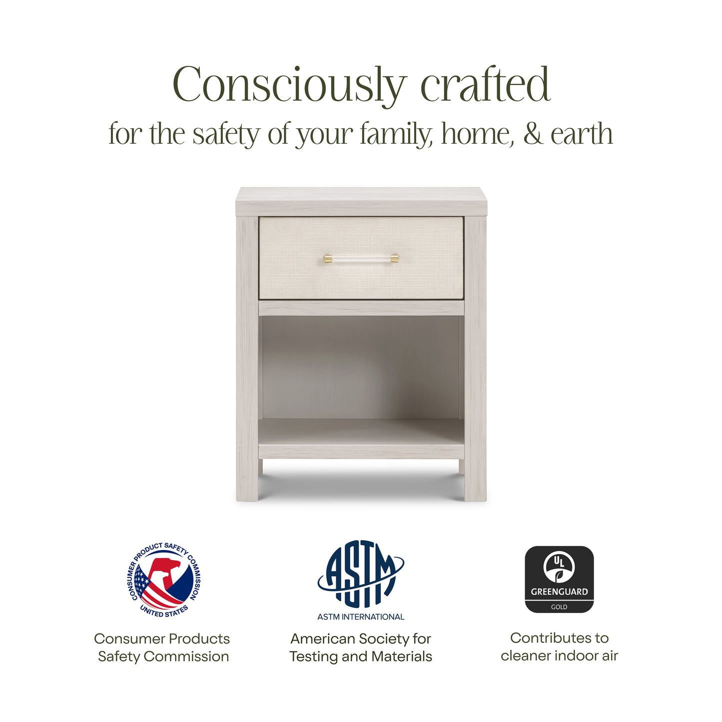 M24860WDFPEW,Namesake,Eloise Nightstand  Assembled in White Driftwood and Performance Pearl Eco-Weave