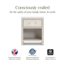 M24860WDFPEW,Namesake,Eloise Nightstand  Assembled in White Driftwood and Performance Pearl Eco-Weave