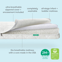 500-1000-WHT-ST, Newton 2-Stage Baby Crib Mattress | Final Sale