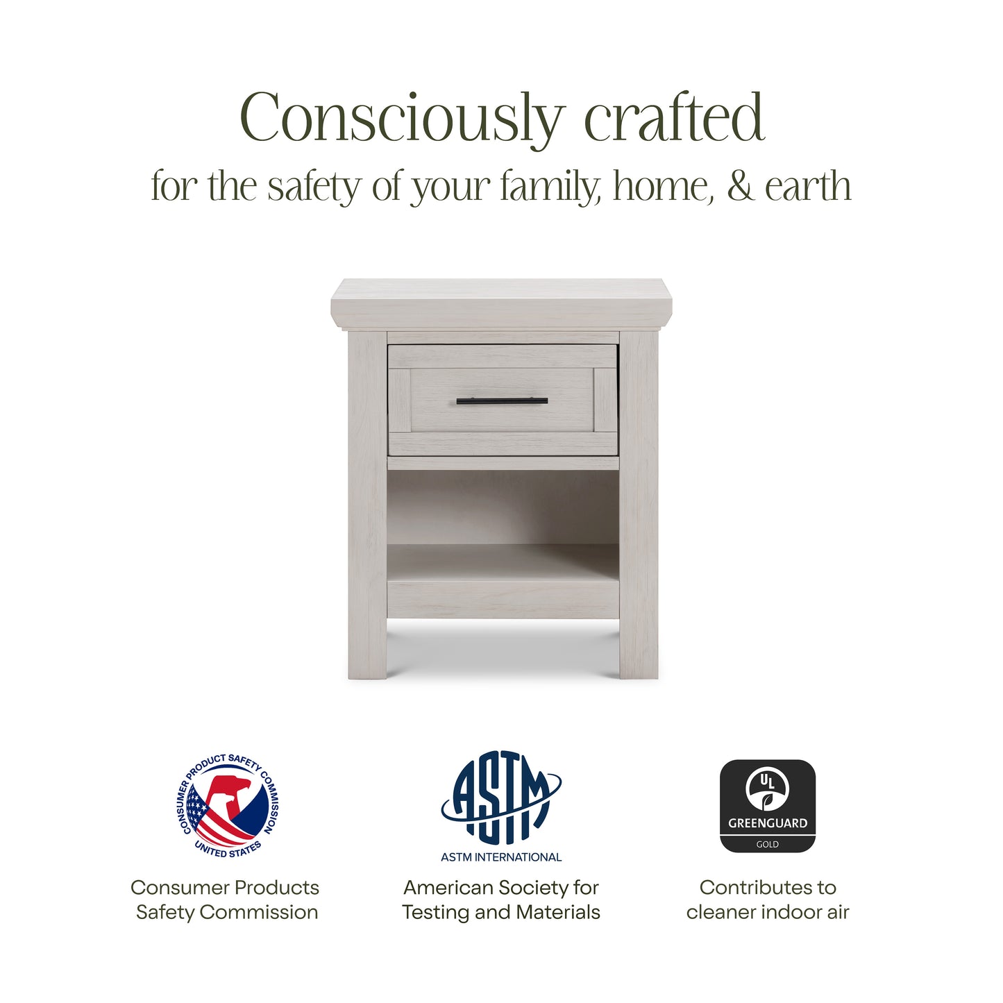 B14560WDF,Monogram by Namesake,Emory Farmhouse Nightstand in White Driftwood