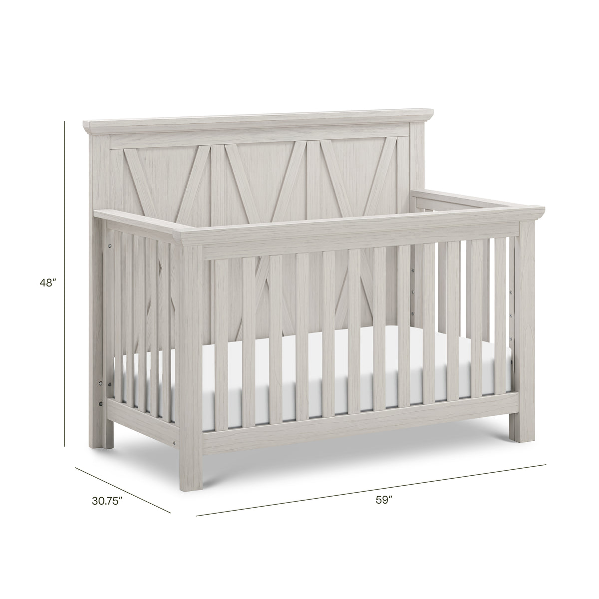 Emory Farmhouse 4-in-1 Convertible Crib - dimensions