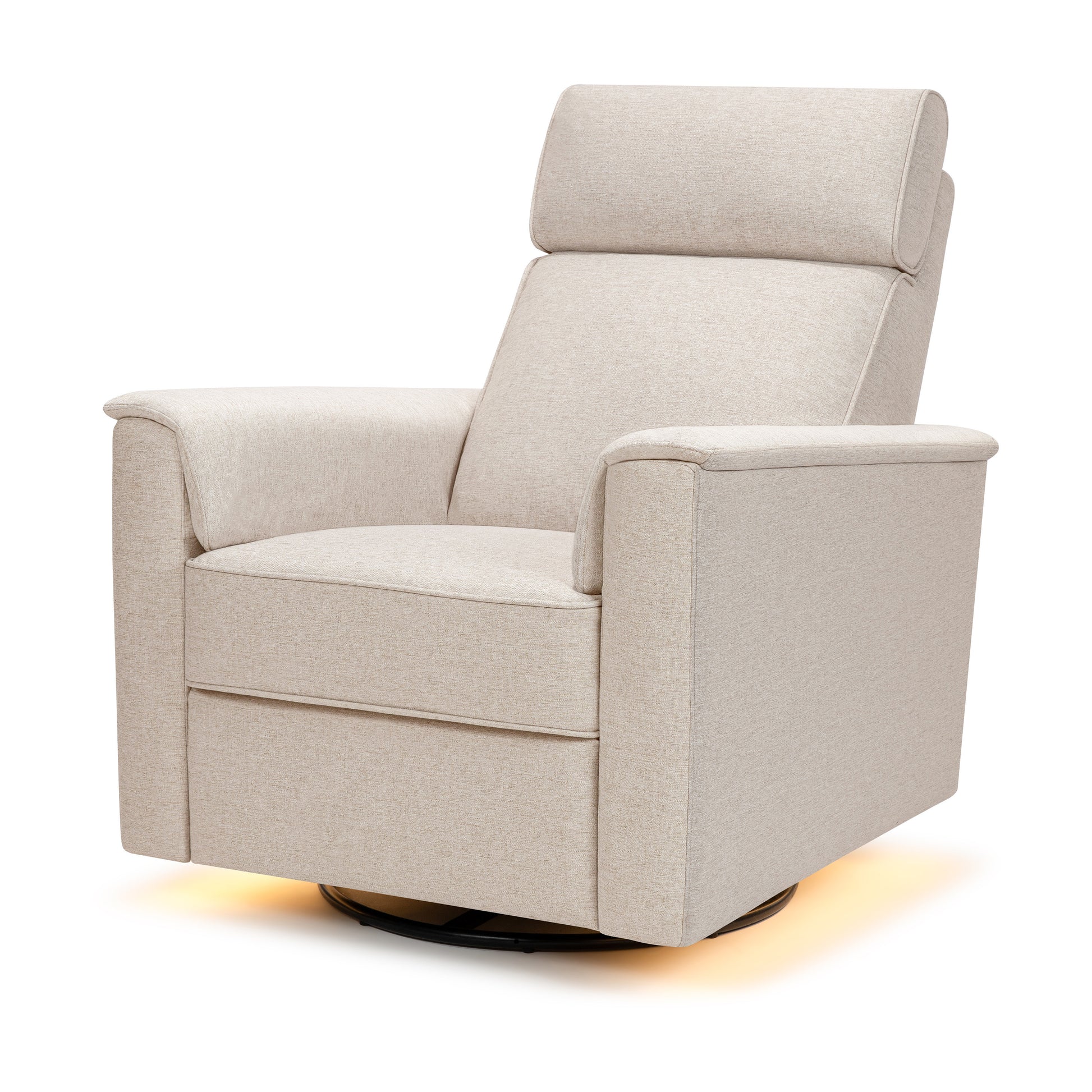 M17182PBEW,Namesake,Willa Pro Power Glider Recliner w/ Power Lumbar in Performance Beach Eco-Weave