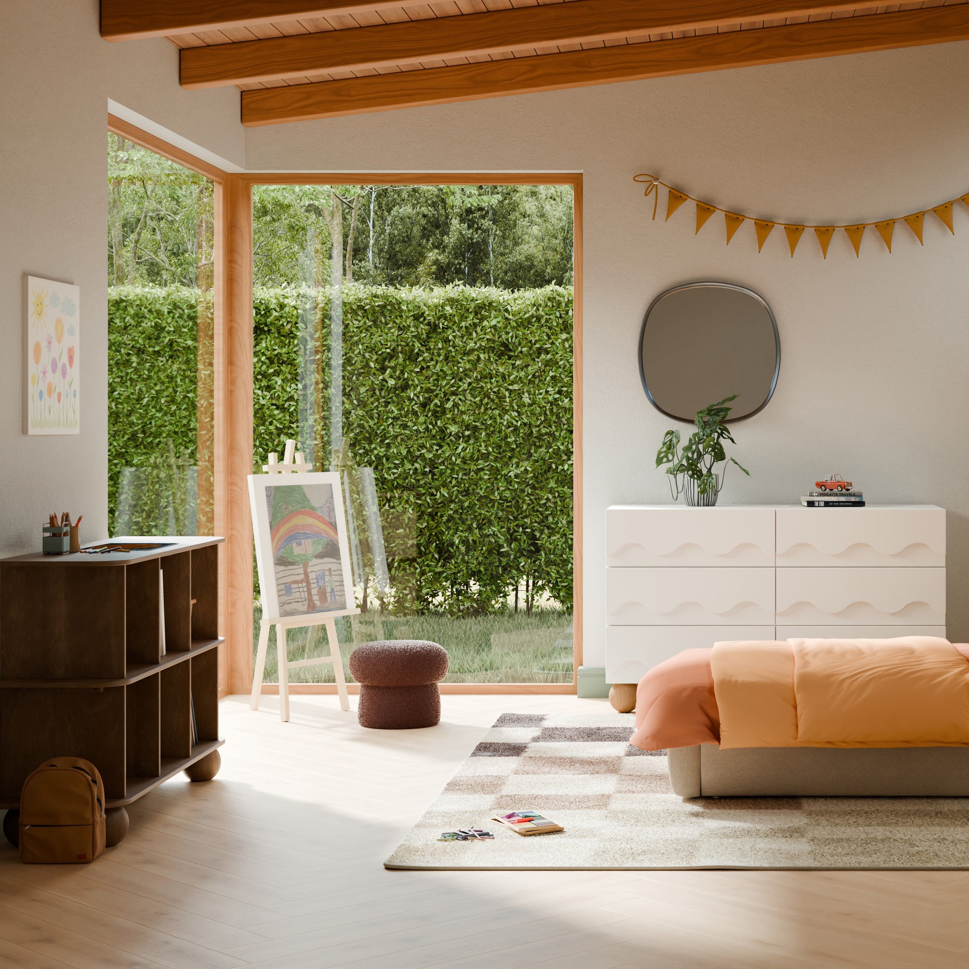 M31811NL,Babyletto Kids,Crosby Open Bookcase in Natural Walnut