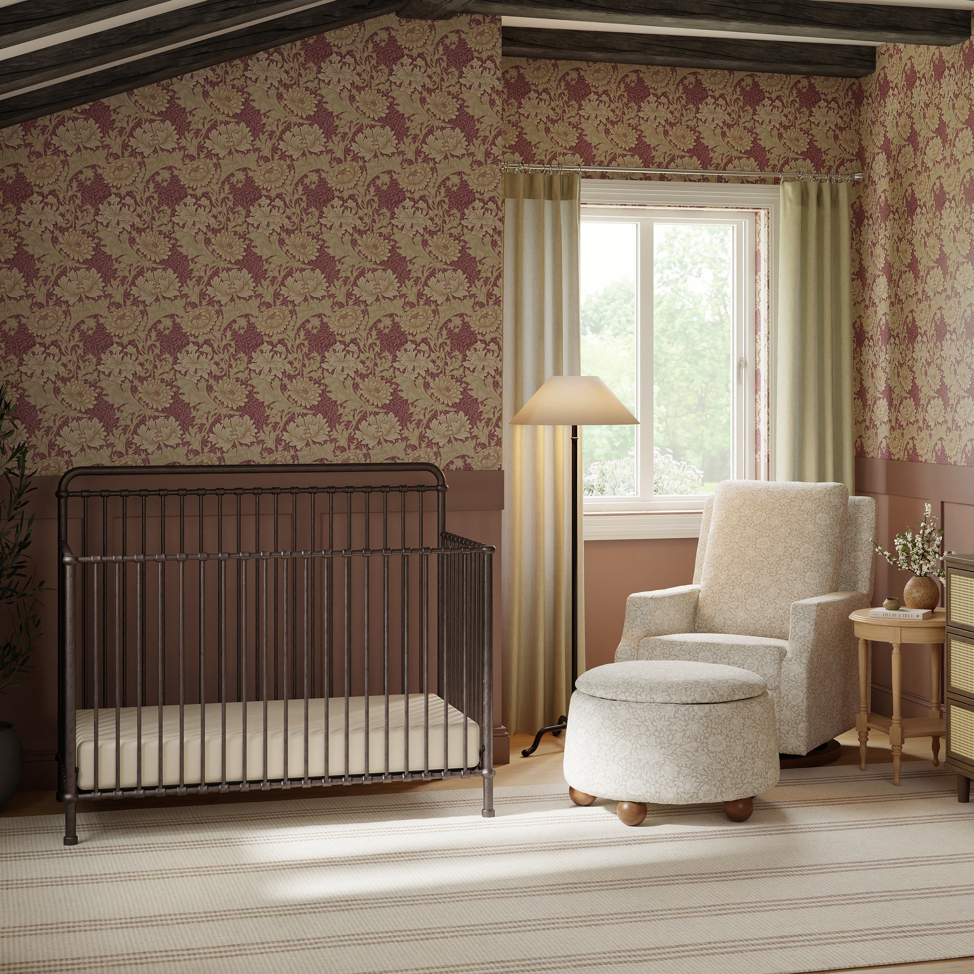 B15301UR,Namesake,Winston 4-in-1 Convertible Crib in Vintage Iron