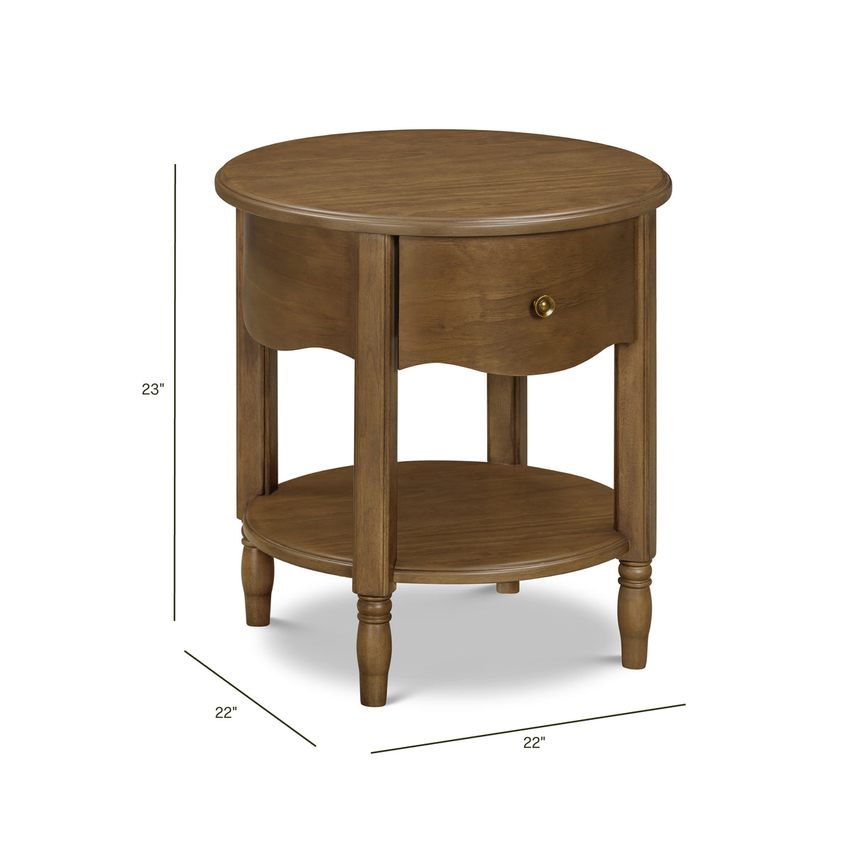 Liberty Assembled Nightstand - dimensions