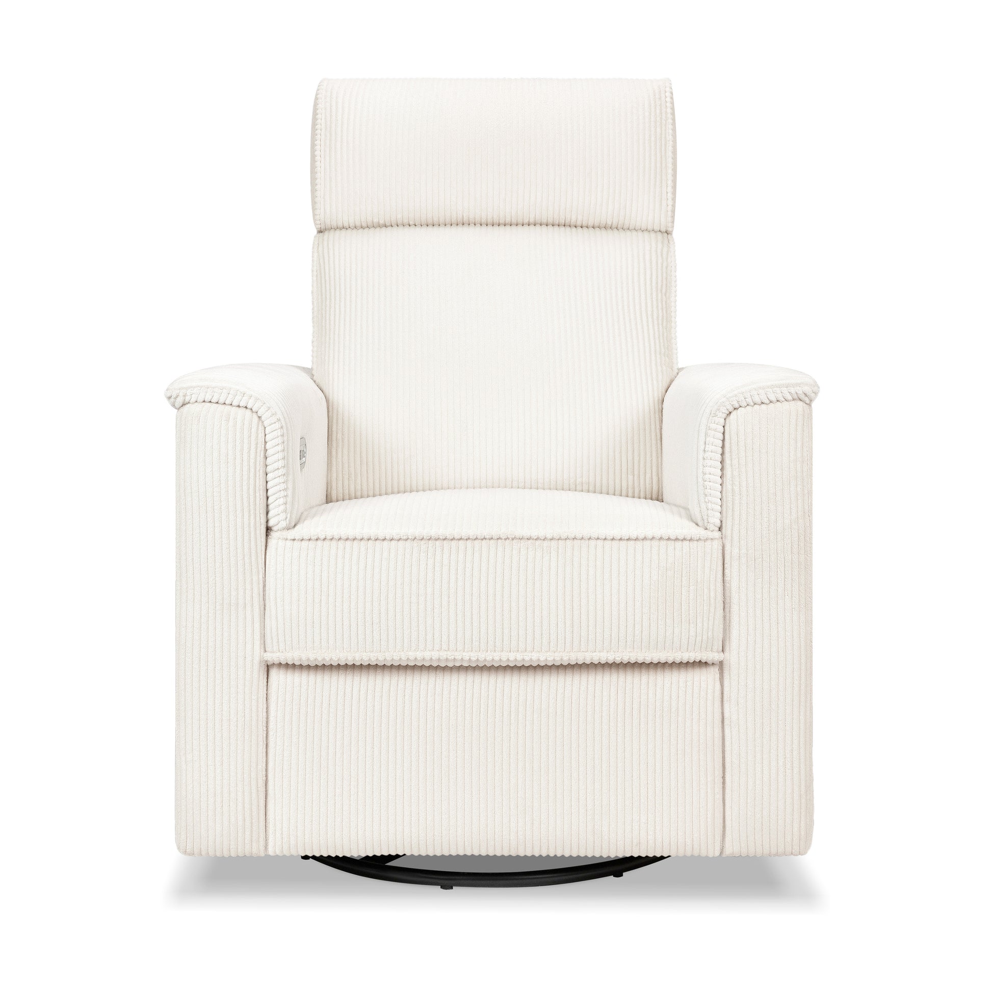 B17186YC,Monogram by Namesake,Willa Plus Power Glider Recliner w/ Power Headrest in Ivory Corduroy