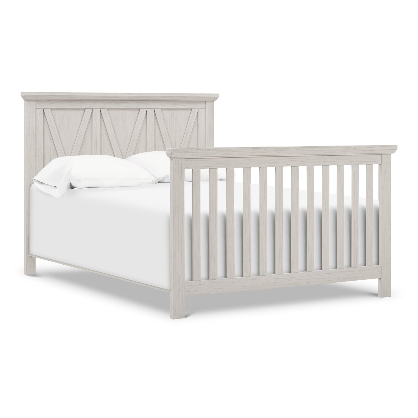 B14501WDF,Monogram by Namesake,Emory Farmhouse 4-in-1 Convertible Crib in White Driftwood