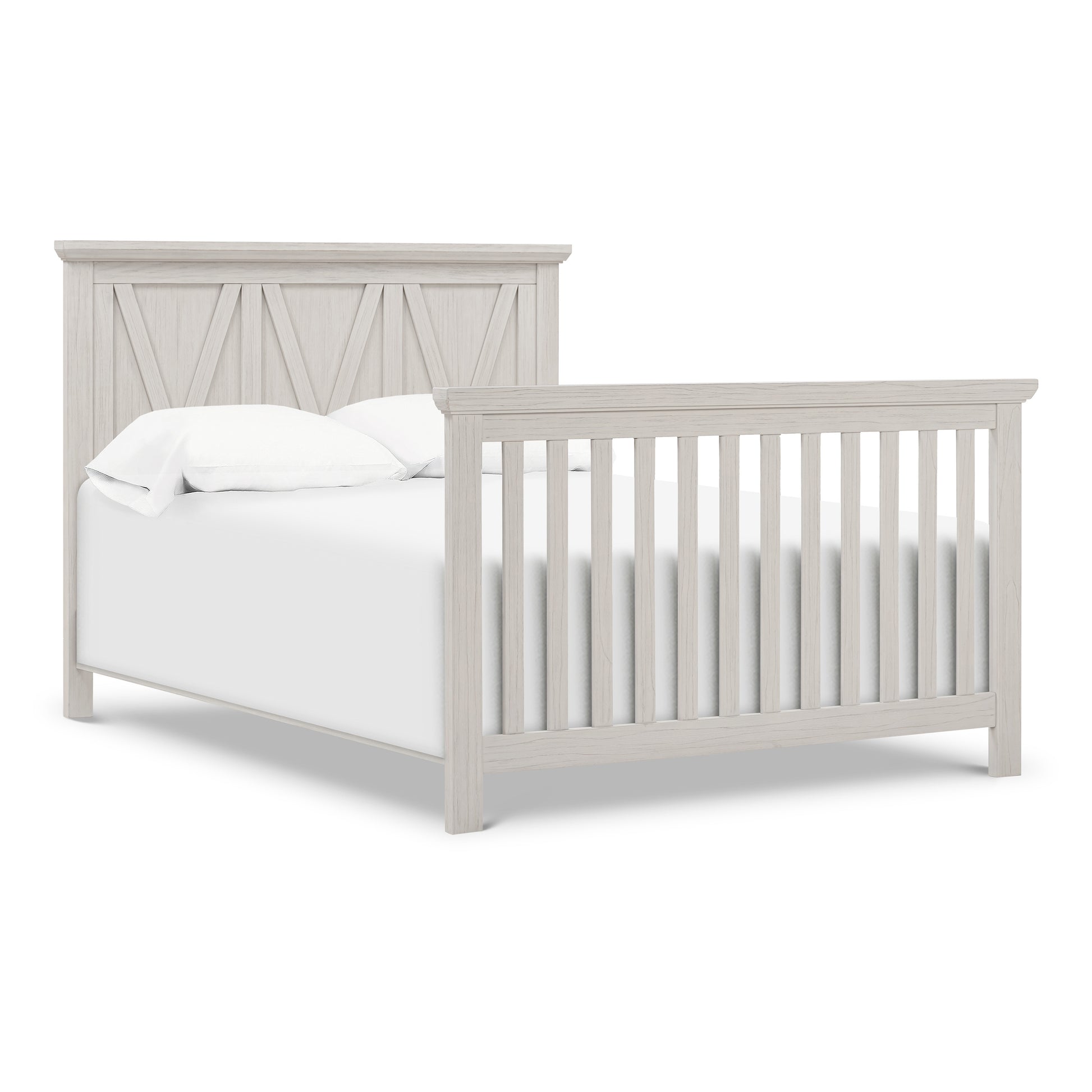 B14501WDF,Monogram by Namesake,Emory Farmhouse 4-in-1 Convertible Crib in White Driftwood