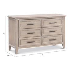 B14416SDB,Monogram by Namesake,Barrow 6-Drawer Dresser in Sandbar