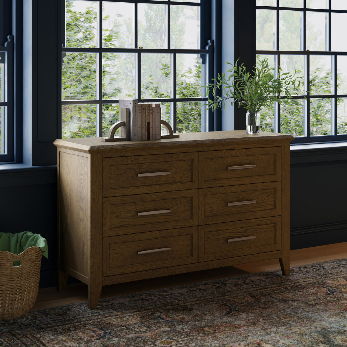B14416TE,Monogram by Namesake,Barrow 6-Drawer Dresser in Toffee