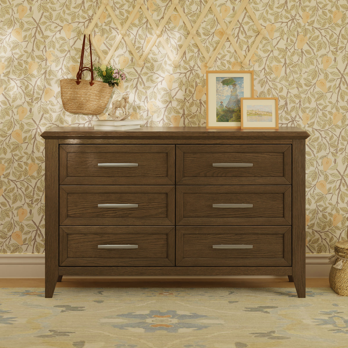 B14416TE,Monogram by Namesake,Barrow 6-Drawer Dresser in Toffee