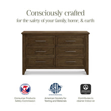 B14416TE,Monogram by Namesake,Barrow 6-Drawer Dresser in Toffee