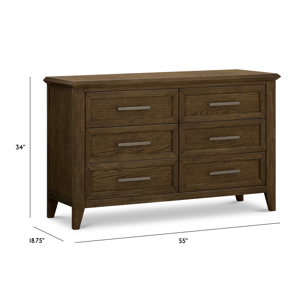 B14416TE,Monogram by Namesake,Barrow 6-Drawer Dresser in Toffee
