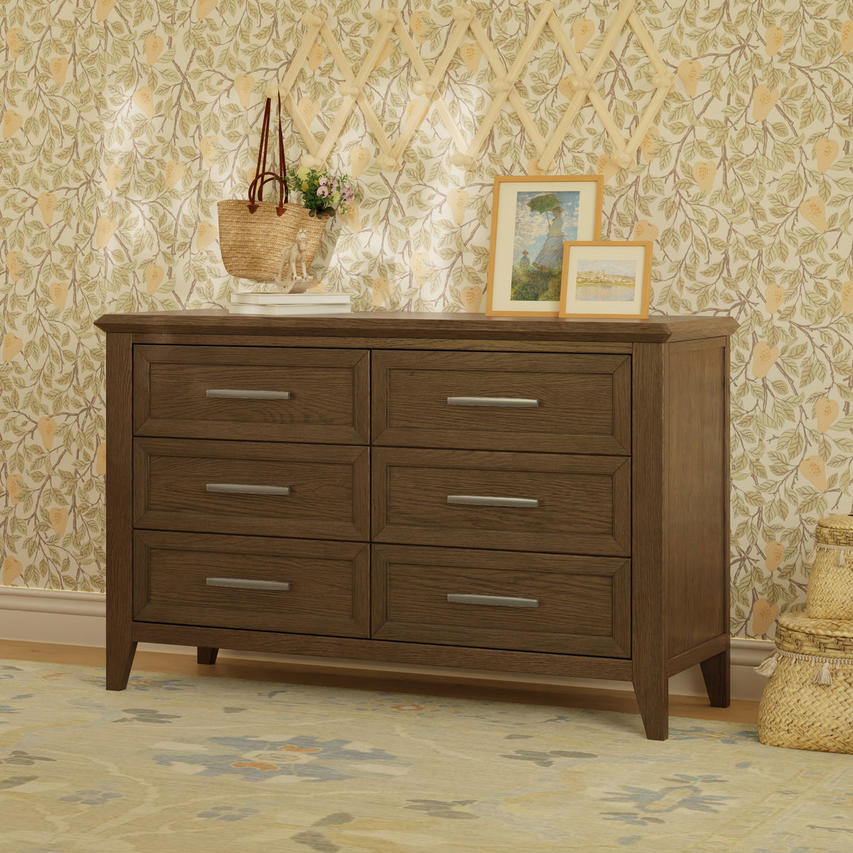B14416TE,Monogram by Namesake,Barrow 6-Drawer Dresser in Toffee