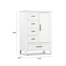 B14427RW,Monogram by Namesake,Barrow Chifforobe in Warm White