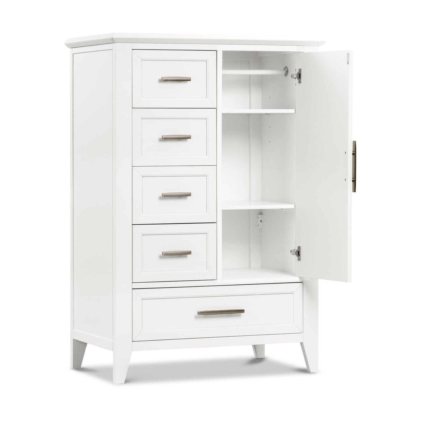 B14427RW,Monogram by Namesake,Barrow Chifforobe in Warm White