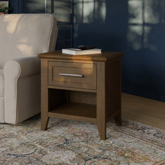 B14460TE,Monogram by Namesake,Barrow Nightstand in Toffee