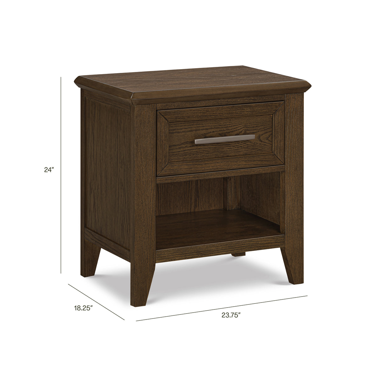B14460TE,Monogram by Namesake,Barrow Nightstand in Toffee