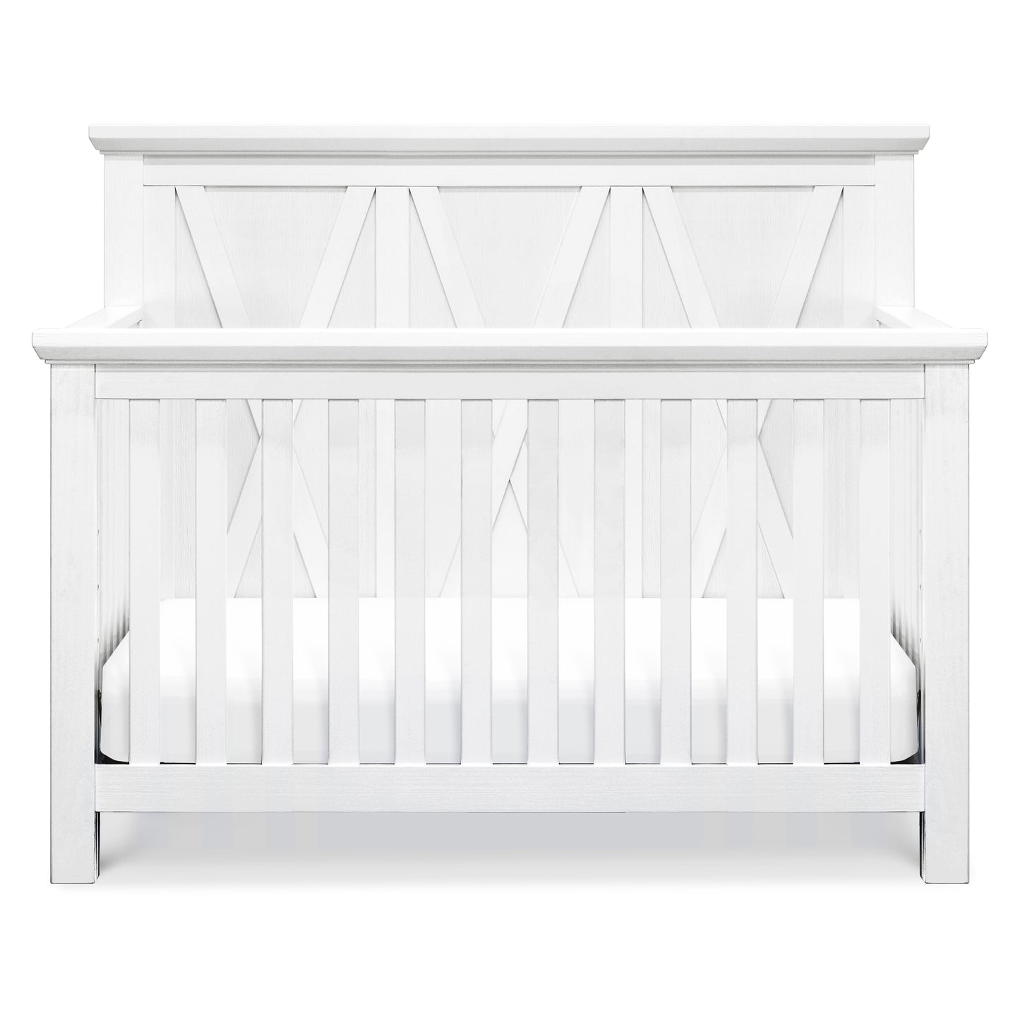 B14501LW,Monogram by Namesake,Emory Farmhouse 4-in-1 Convertible Crib in Linen White
