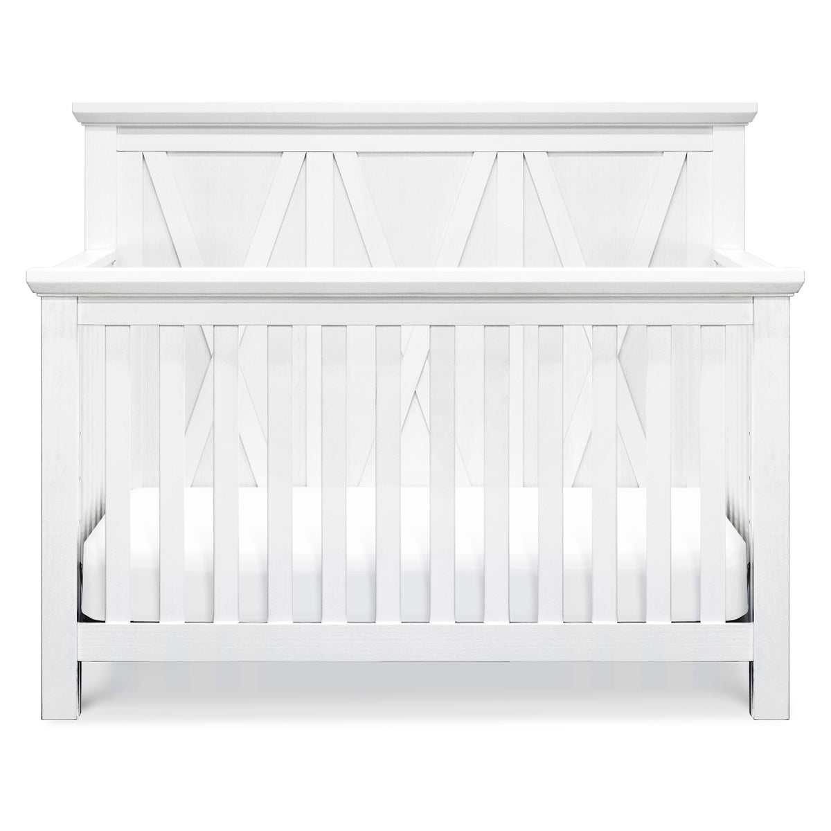 B14501LW,Monogram by Namesake,Emory Farmhouse 4-in-1 Convertible Crib in Linen White