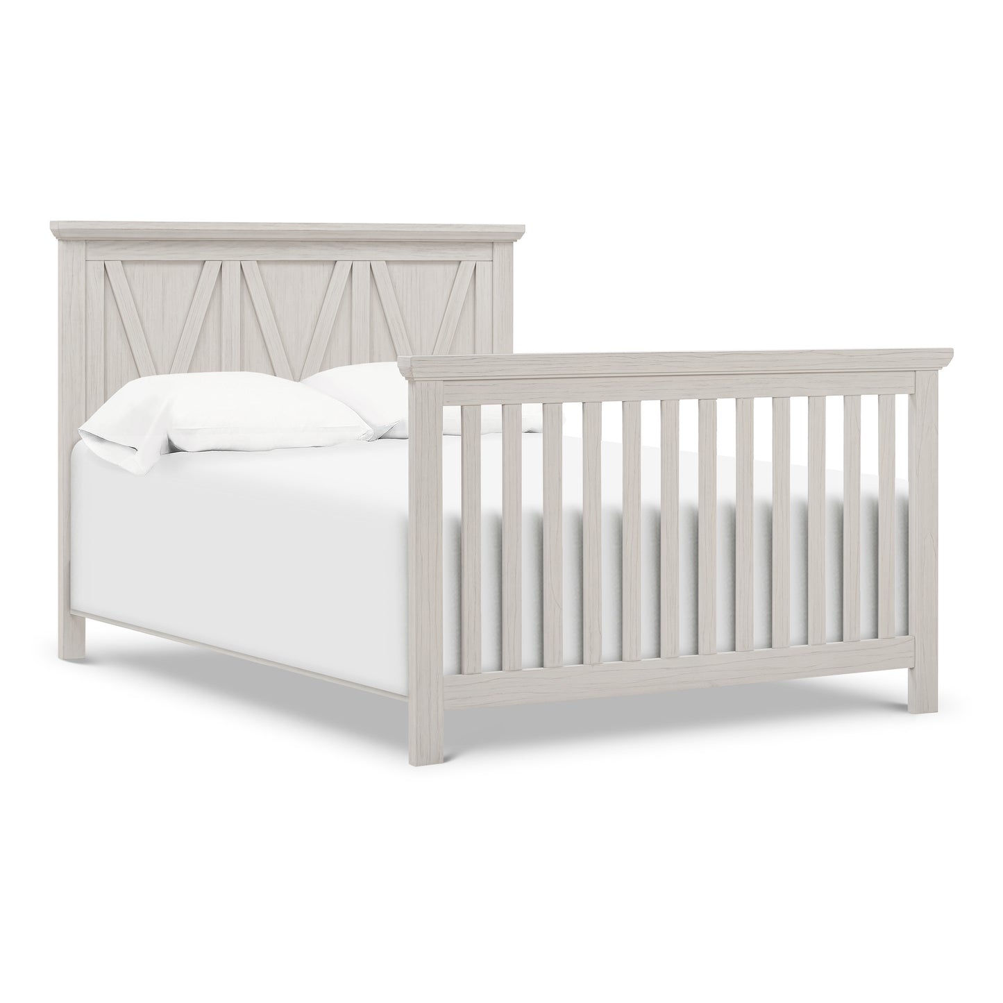 B14501WDF,Monogram by Namesake,Emory Farmhouse 4-in-1 Convertible Crib in White Driftwood