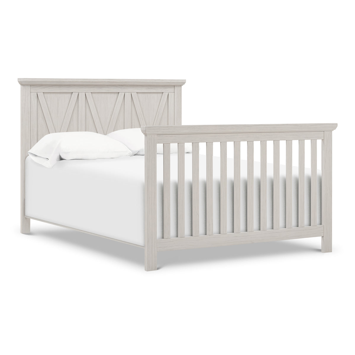 B14501WDF,Monogram by Namesake,Emory Farmhouse 4-in-1 Convertible Crib in White Driftwood
