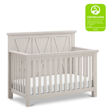B14501WDF,Monogram by Namesake,Emory Farmhouse 4-in-1 Convertible Crib in White Driftwood