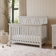 B14501WDF,Monogram by Namesake,Emory Farmhouse 4-in-1 Convertible Crib in White Driftwood