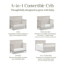 B14501WDF,Monogram by Namesake,Emory Farmhouse 4-in-1 Convertible Crib in White Driftwood