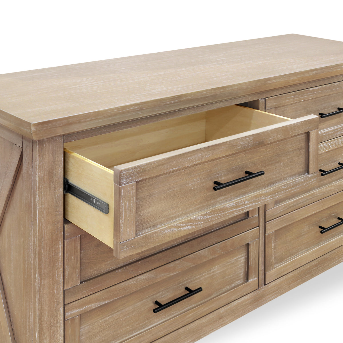 B14516DF,Monogram by Namesake,Emory Farmhouse 6-Drawer Dresser in Driftwood