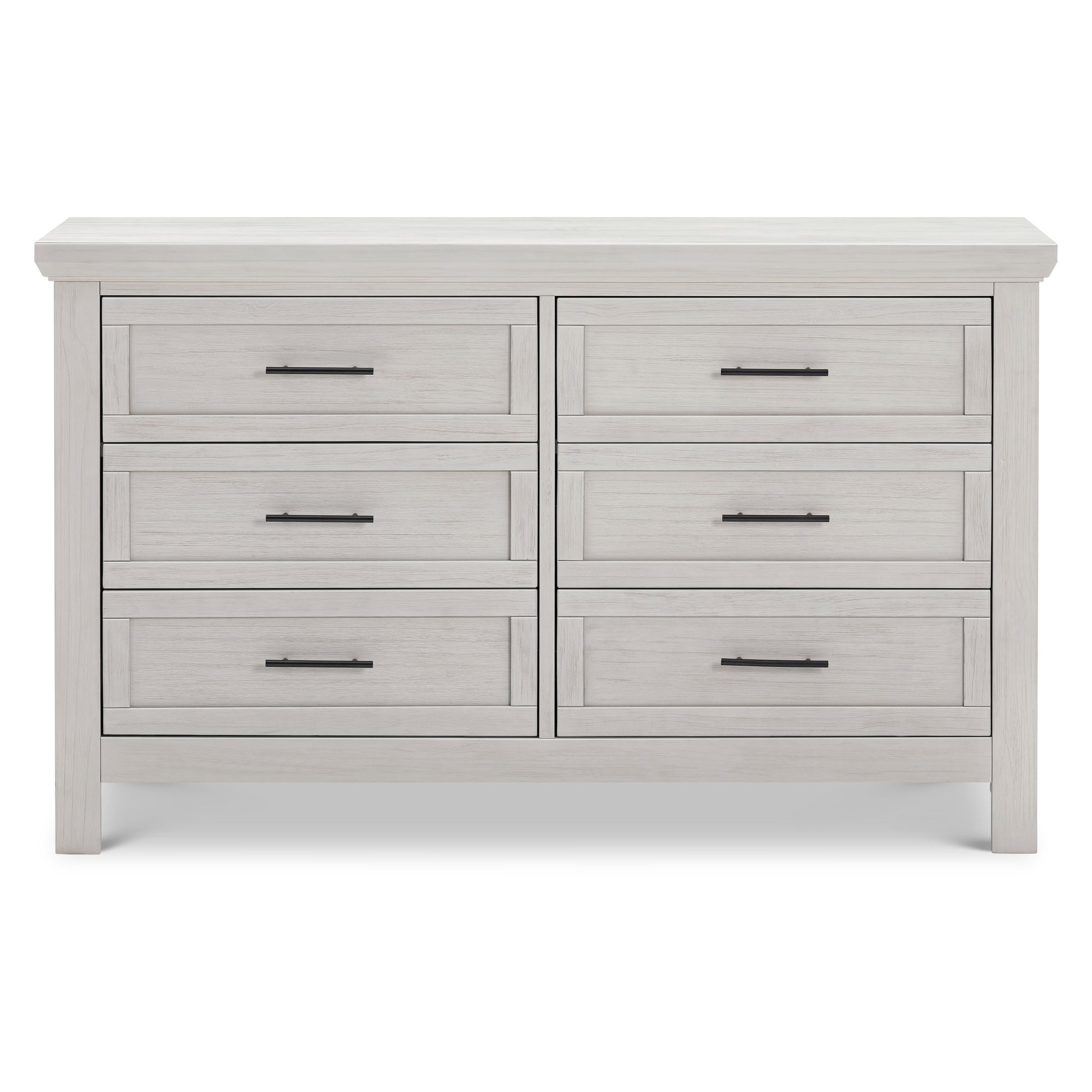 B14516WDF,Monogram by Namesake,Emory Farmhouse 6-Drawer Dresser in White Driftwood